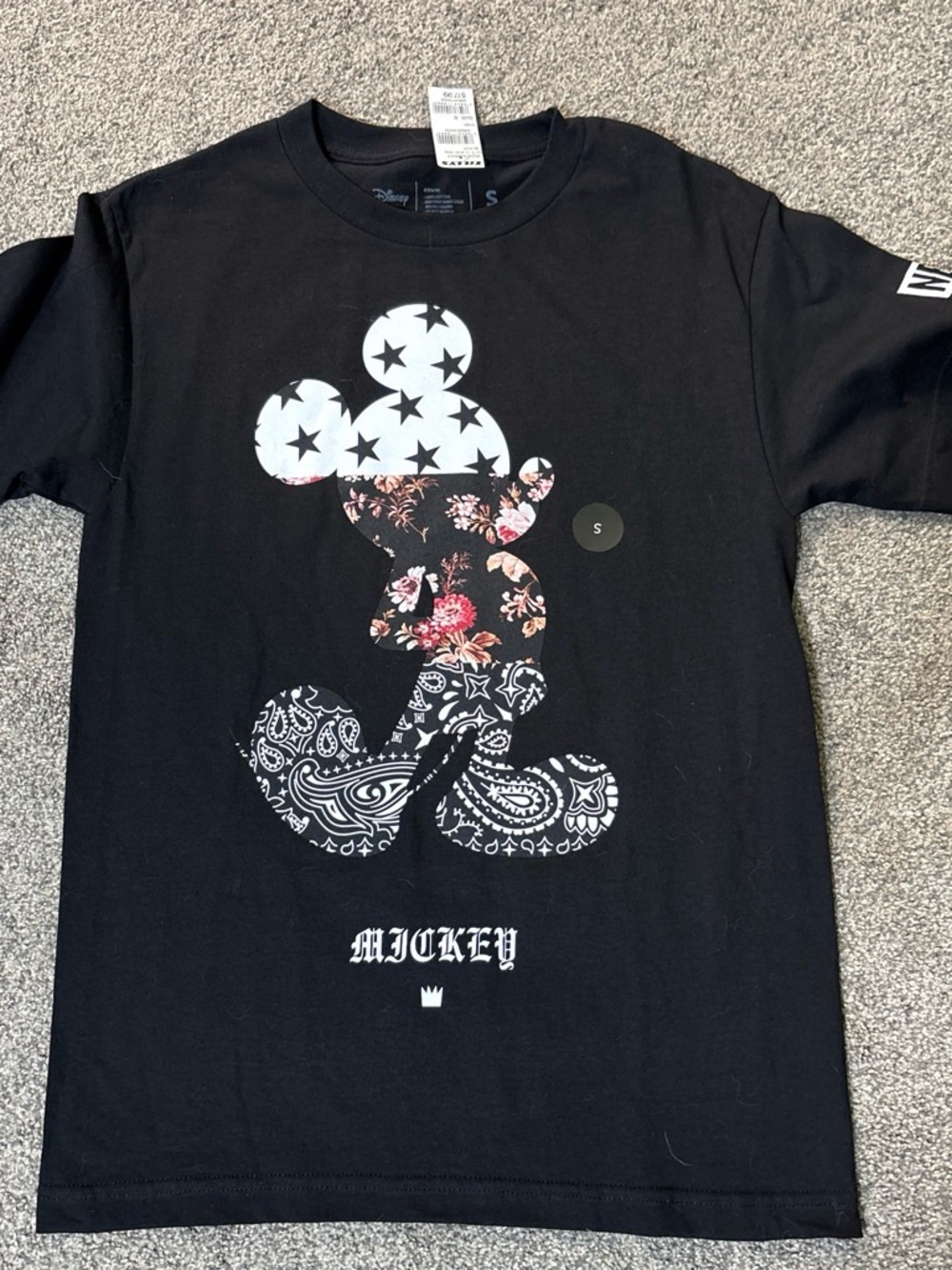 Disney Black Mickey Graphic Short Sleeve Tee
